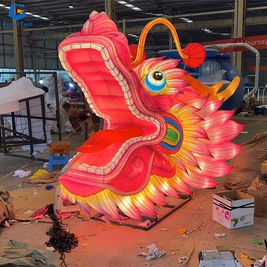 Traditional Chinese Festival Decoration Fabric Flower Lantern Show