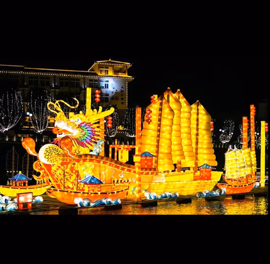 LED Chinese Lanterns New Year Decoration Dragon Lantern