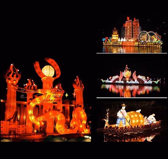 LED 中国提灯新年装飾ドラゴン ランタン