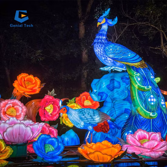 野外クリス​​マス大シルクランタンショー